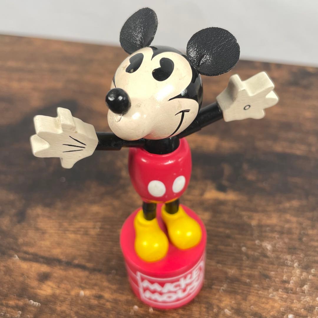 ウッデンドール ミッキー ドナルド プルート 木製プッシュパペット