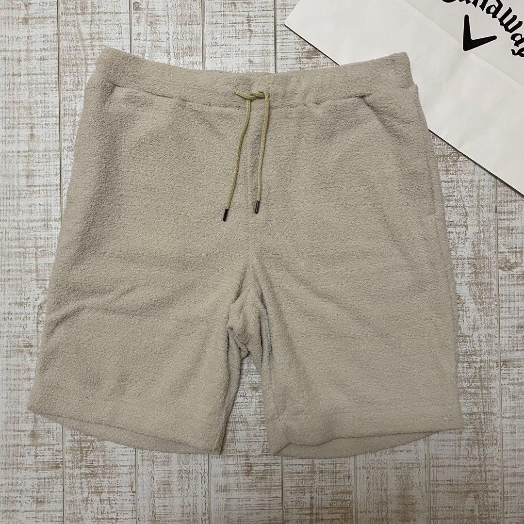 新品 トラヴィスマシュー プレミアム ハーフパンツ 高級 ベージュ XLサイズ