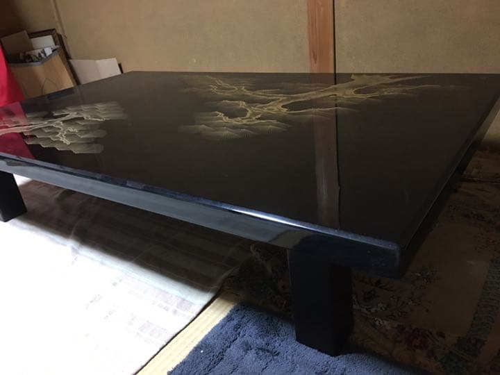 座卓◆伝統工芸◆長尾白峯作◆漆塗り◆老松