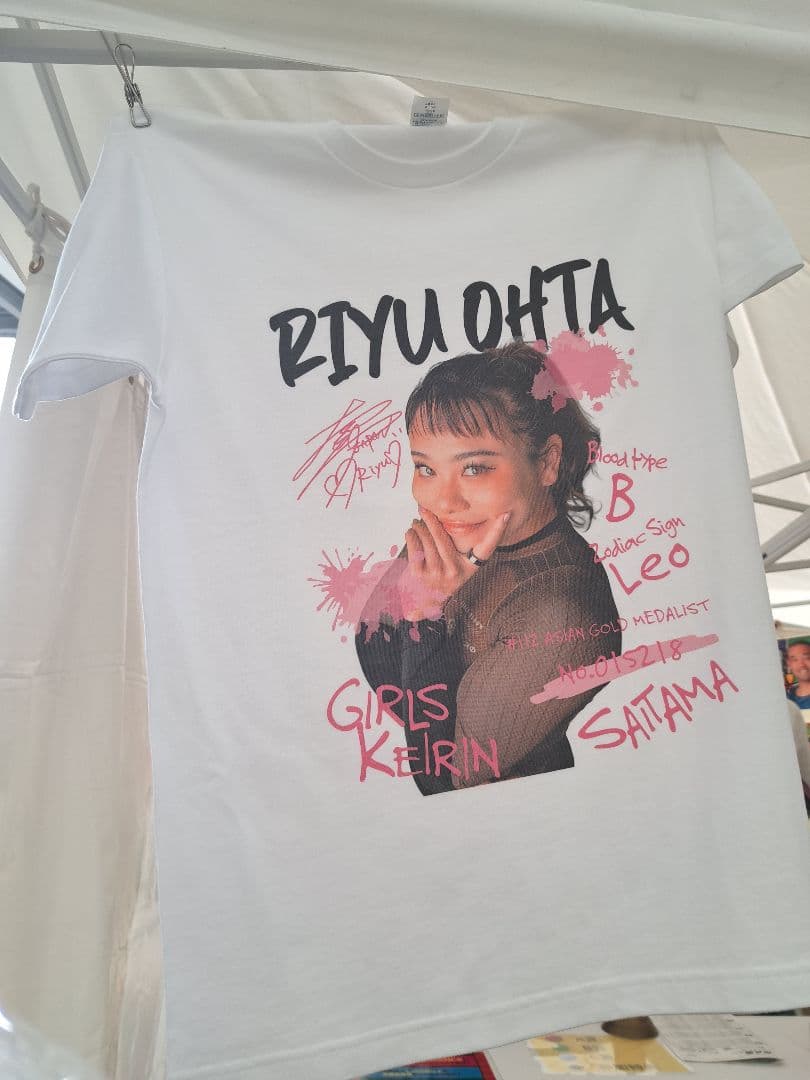 太田りゆ ガールズ競輪 KEIRIN Tシャツ Ｌサイズ 印刷サイン入り 競輪