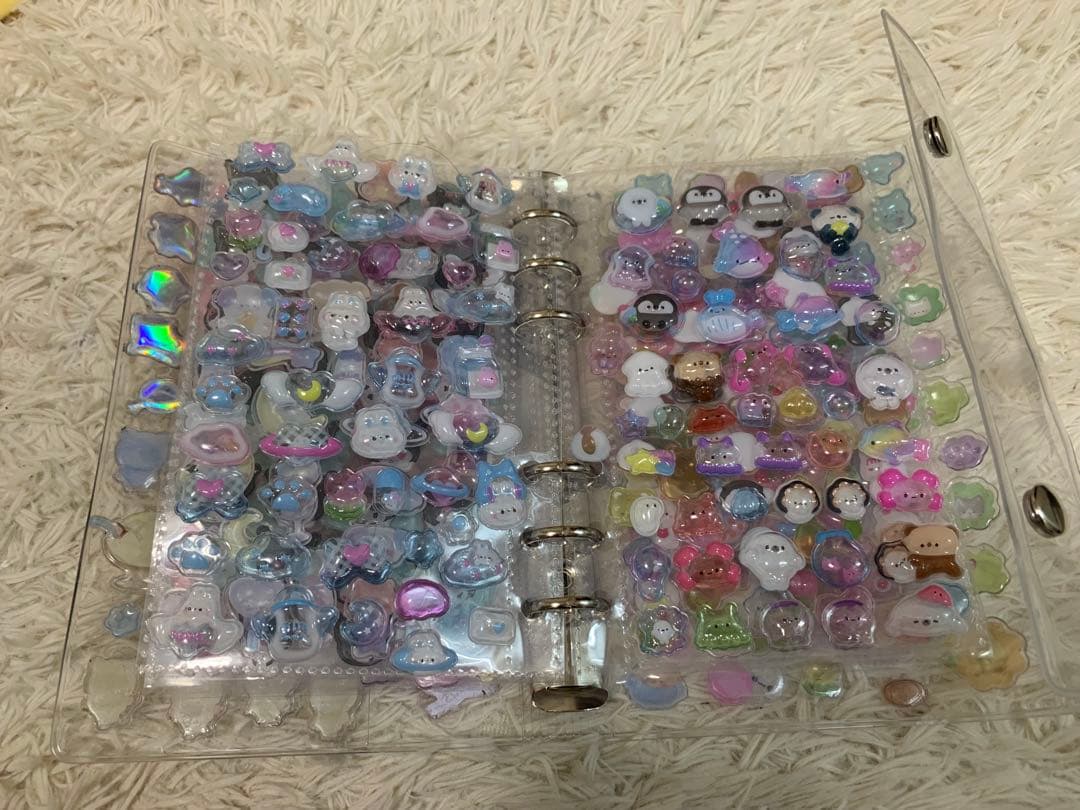 シール帳　完成品　カラフルキャラクターシールセット