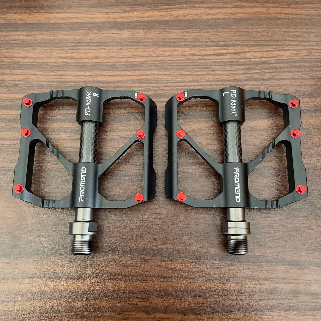 Promend PD-M86C カーボンファイバー 自転車ペダル 3ベアリング