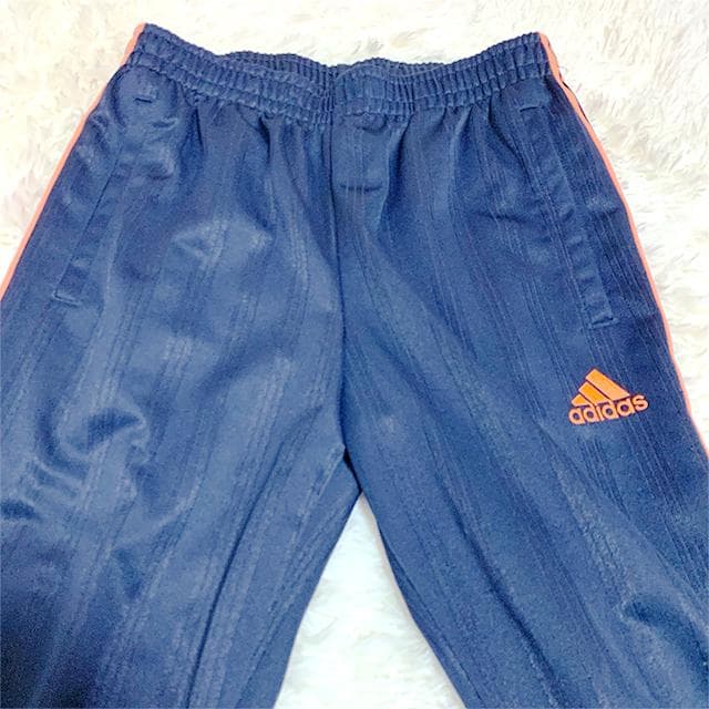 大きいサイズ✨️ビッグロゴ adidas ジャージ上下 ネイビー×オレンジ