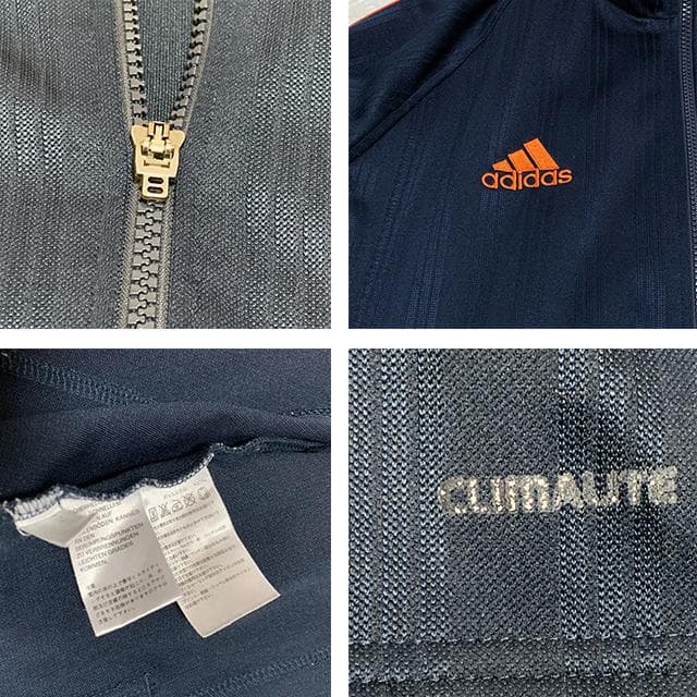 大きいサイズ✨️ビッグロゴ adidas ジャージ上下 ネイビー×オレンジ