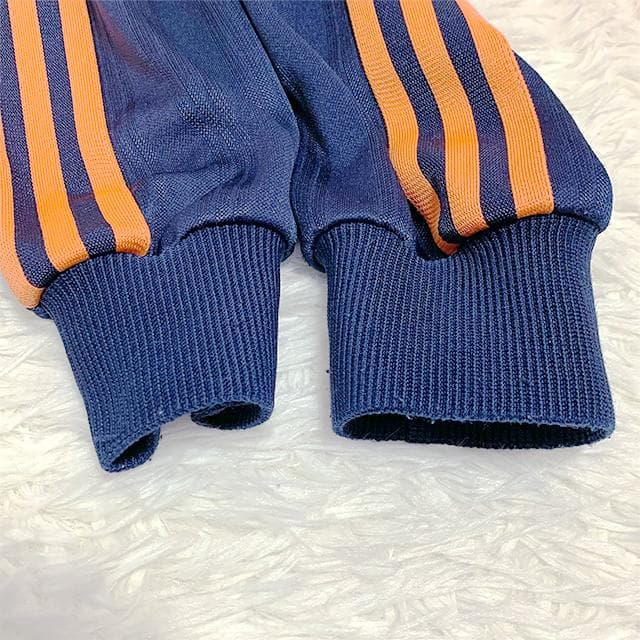 大きいサイズ✨️ビッグロゴ adidas ジャージ上下 ネイビー×オレンジ