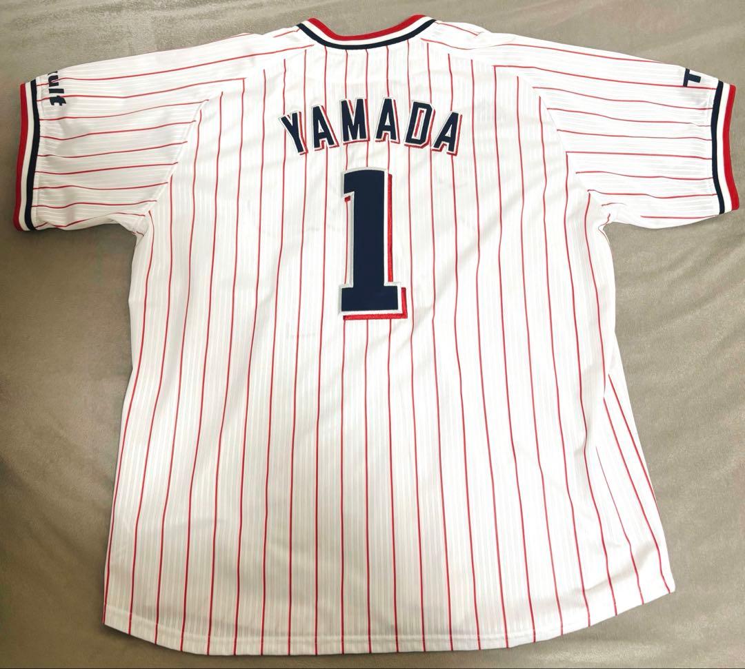 ヤクルトスワローズ Swallows ホームユニフォーム #1山田哲人 Lサイズ