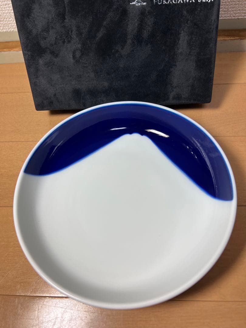 681 深川製磁　ルリ富士　アルテ・プレート　未使用