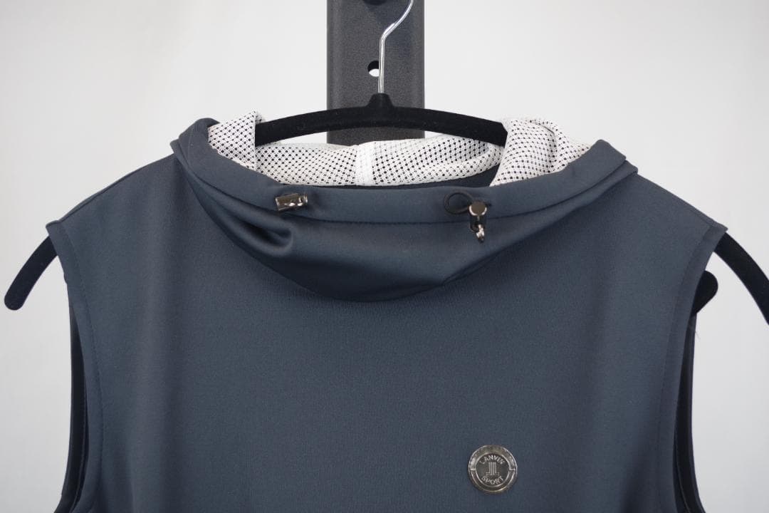 LANVIN SPORT ダークグレー フード付き ベスト❁0240