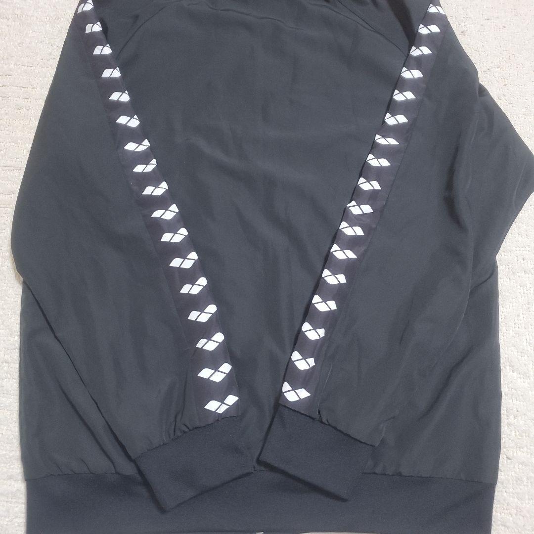 【美品】arenaフード付ナイロンジャージ　上下　　メンズL　黒　パンツ2way
