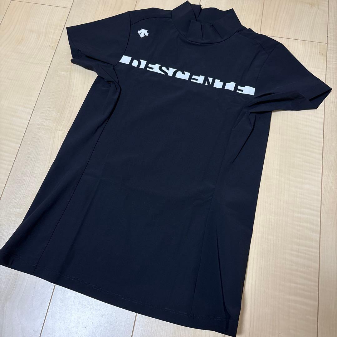 DESCENTE デサントゴルフ　モックネックシャツ　スカート L/ L黒　春夏