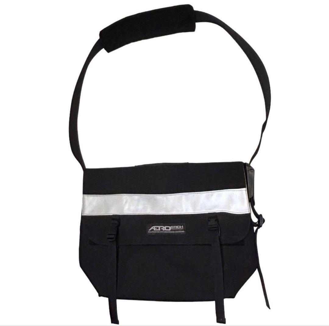 USA製 AERO STICH ナイロン メッセンジャー ショルダーバッグ 黒
