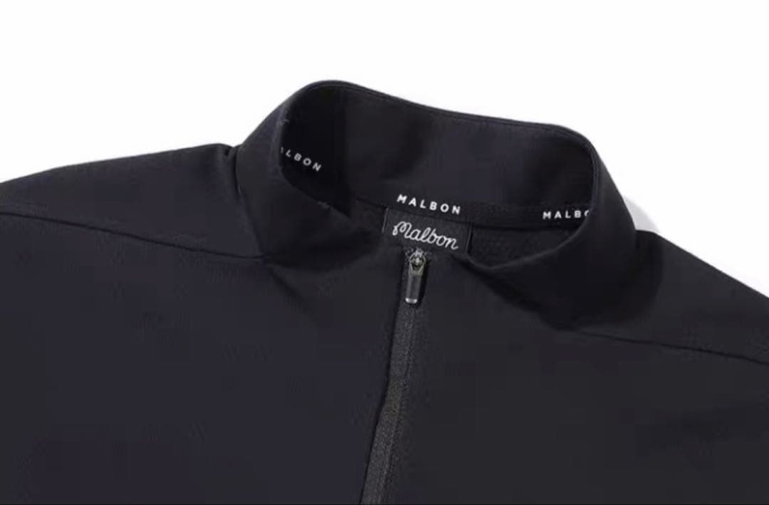 黒　XXL 新品　マルボンゴルフ MALBON GOLF 　　ハーフジップ