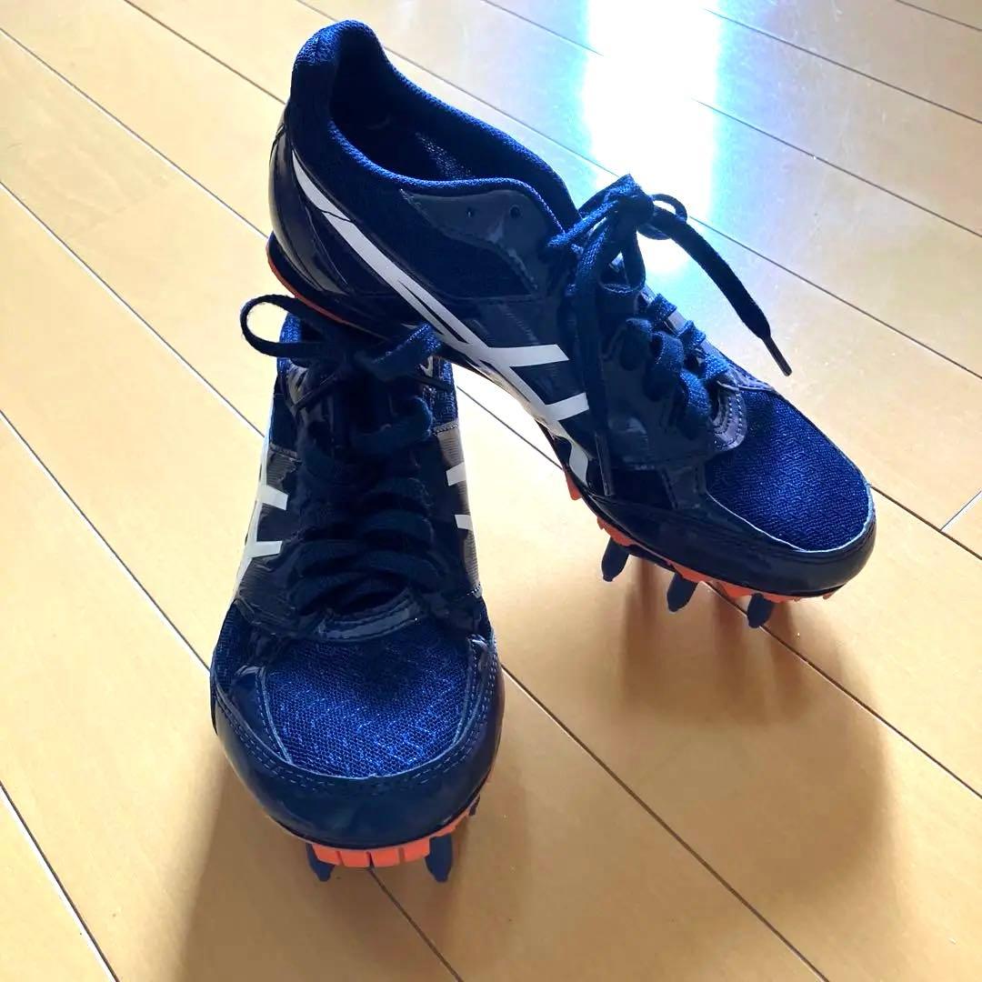 ASICS スパイクシューズ ネイビー/ホワイト