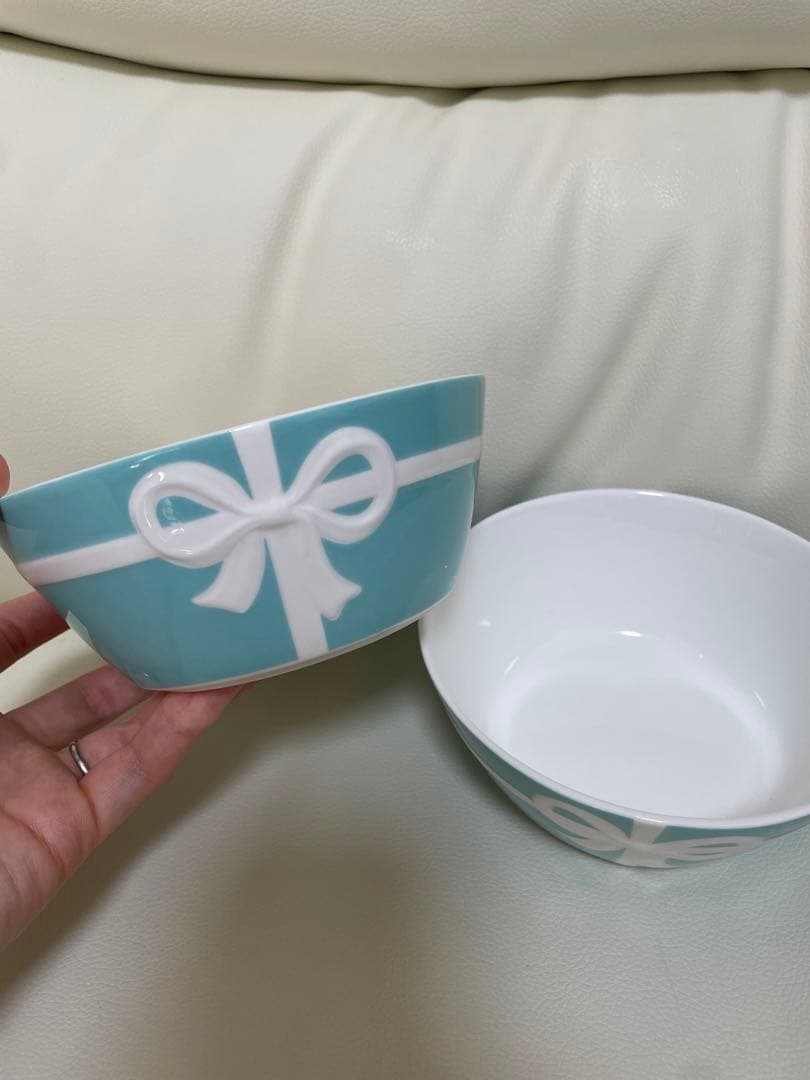 Tiffany & Co. リボンデザインボウル 直径約14cm