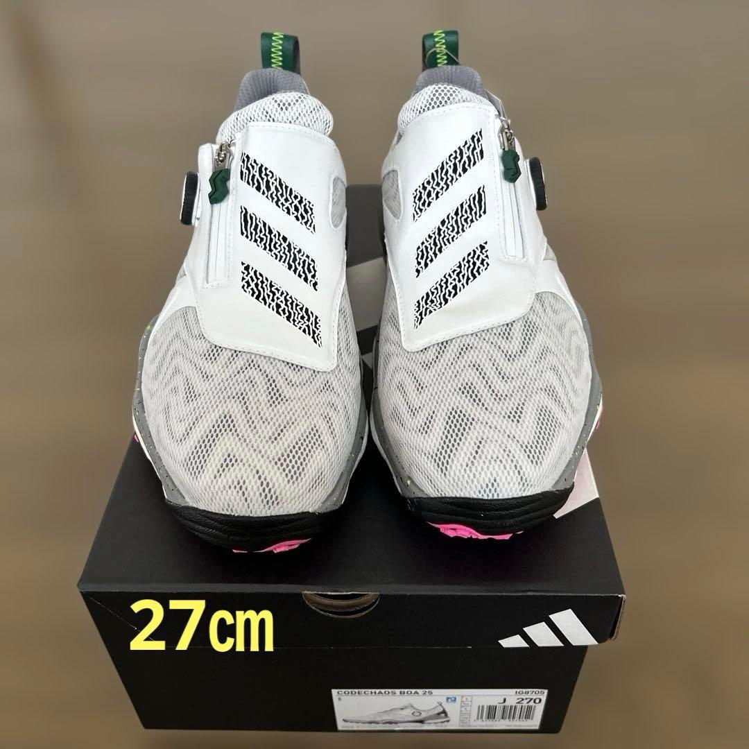 adidasコードカオス25 ボア(ホワイト/ ブラック/カレッジグリー)