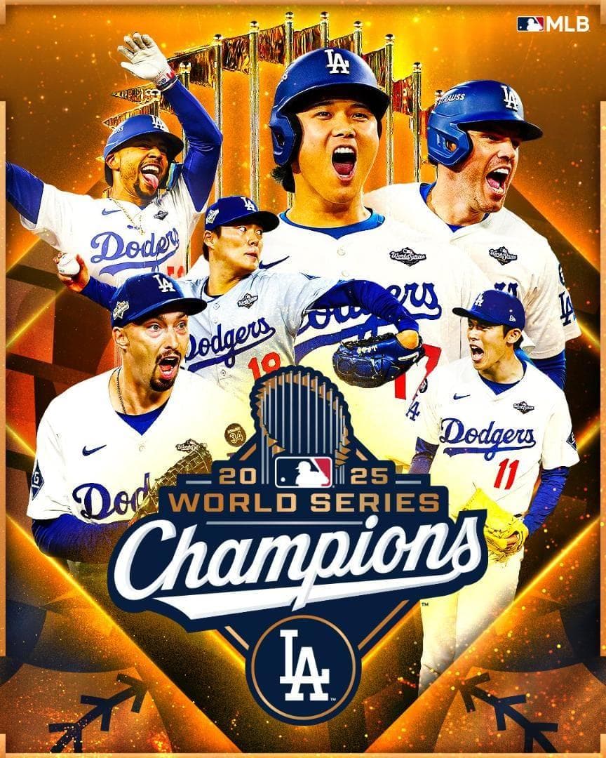 大谷翔平ドジャース2025WSチャンピオンデザインステンレス・タンブラーUS限定