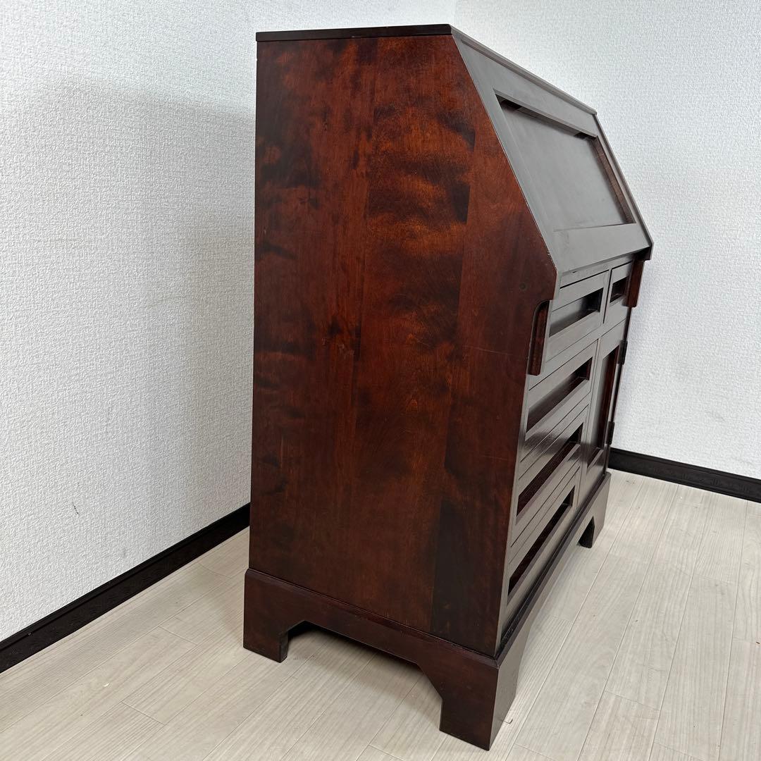 北海道民芸家具 高山式 ライティングビューロー 書斎机 事務机 希少品 i4※