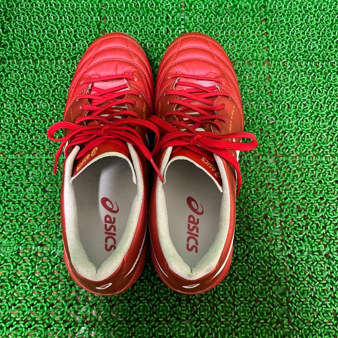 アシックス サッカースパイクDS LIGHT X-FLY 5(レッド×ホワイト)