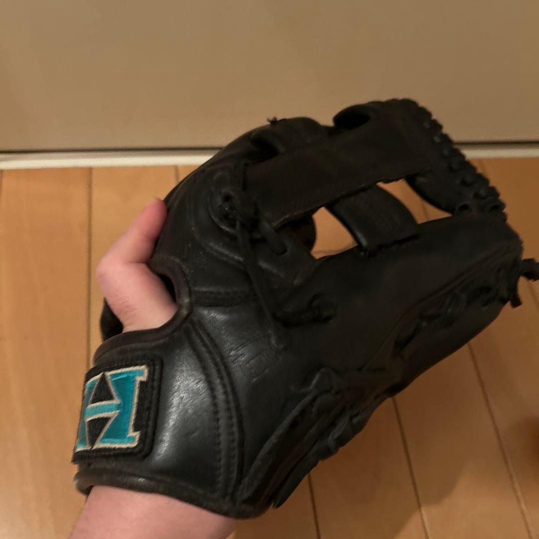 【最終価格】ハイゴールド 黒 硬式グローブ 内野手用