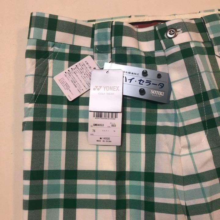 新品未使用 ヨネックス◆ゴルフ ストレッチ パンツ◆グリーン サイズ76