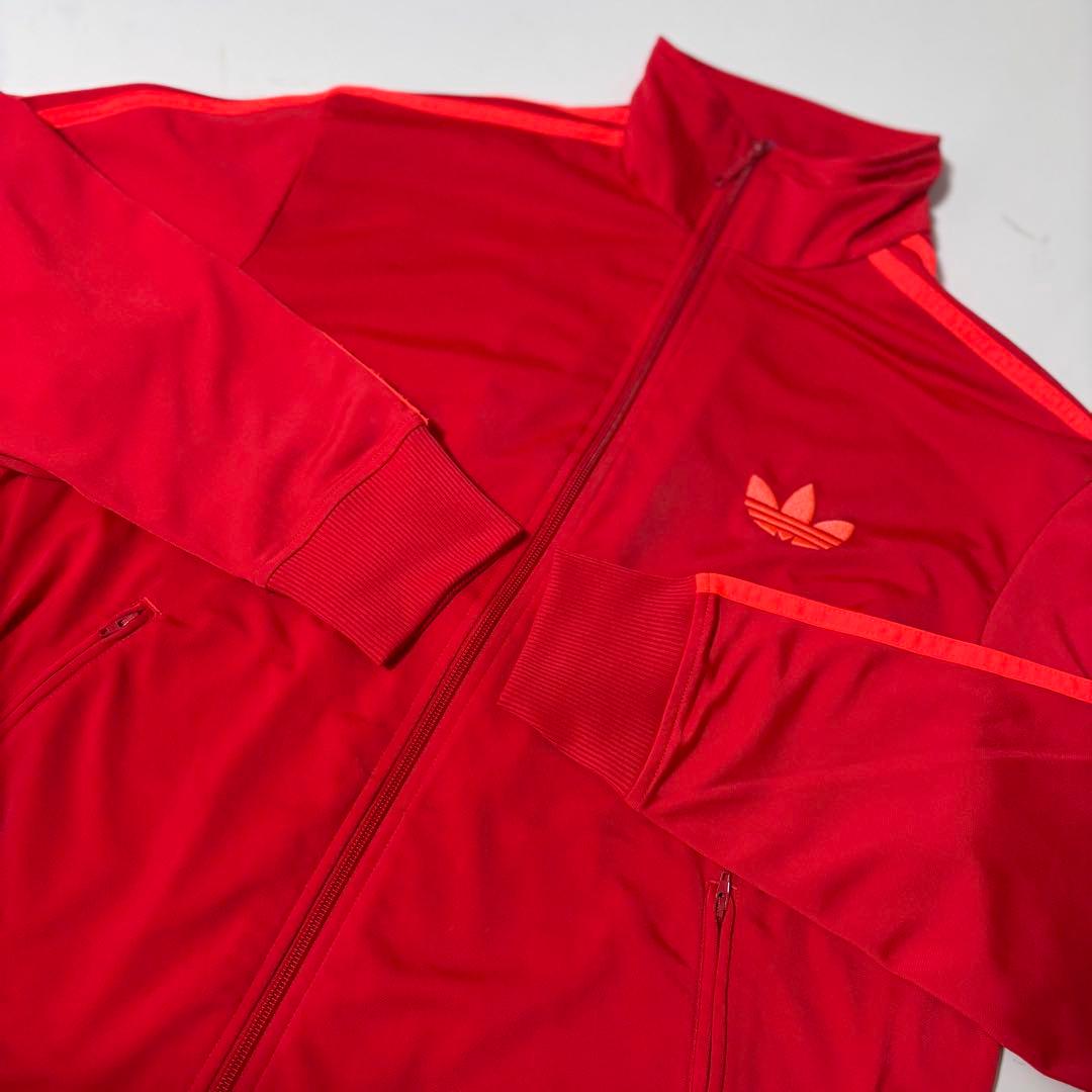 ☆希少　アディダス　ジャージ　トラックジャケット　ファイヤーバード　レッド　XL
