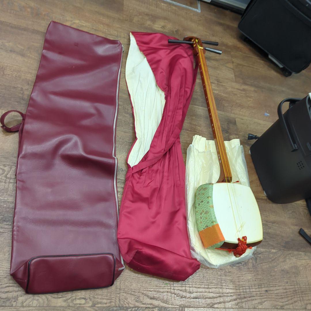 三味線 和楽器 本体 ケース付き 初心者 練習用 ジャンク？