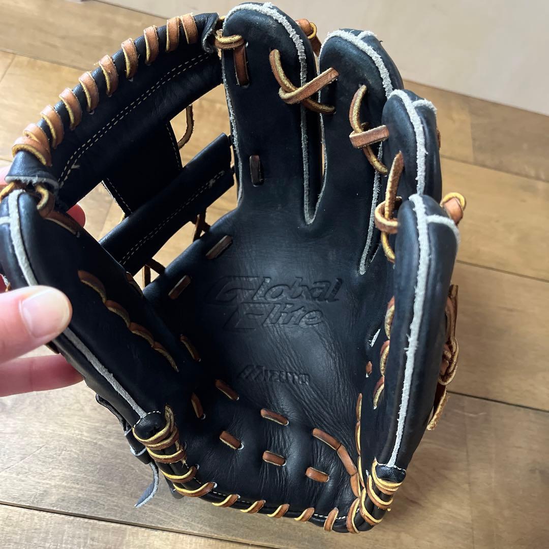 美品！ミズノ　グローバルエリート　GTrue 軟式　内野　ブラック