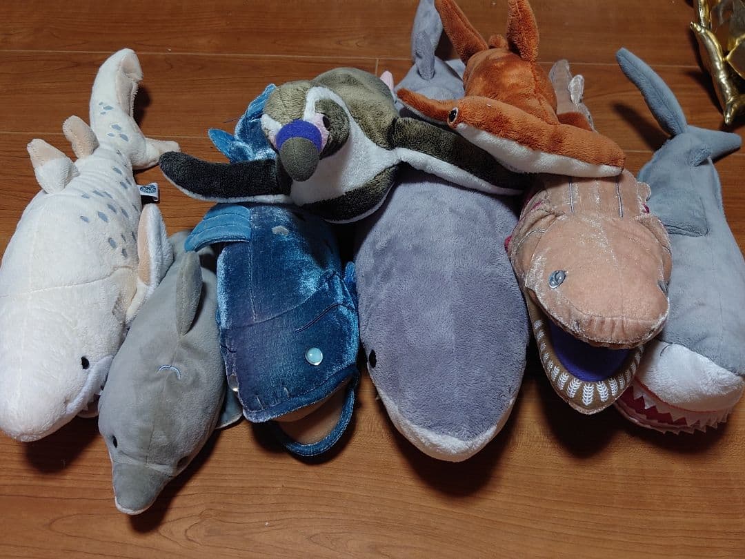 海の生物ぬいぐるみセット　14点