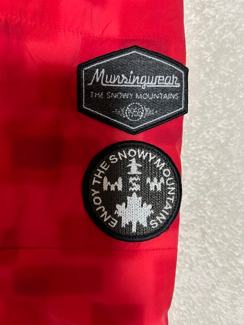 値下 Munsingwear 幾何学模様 ジャケット レッド