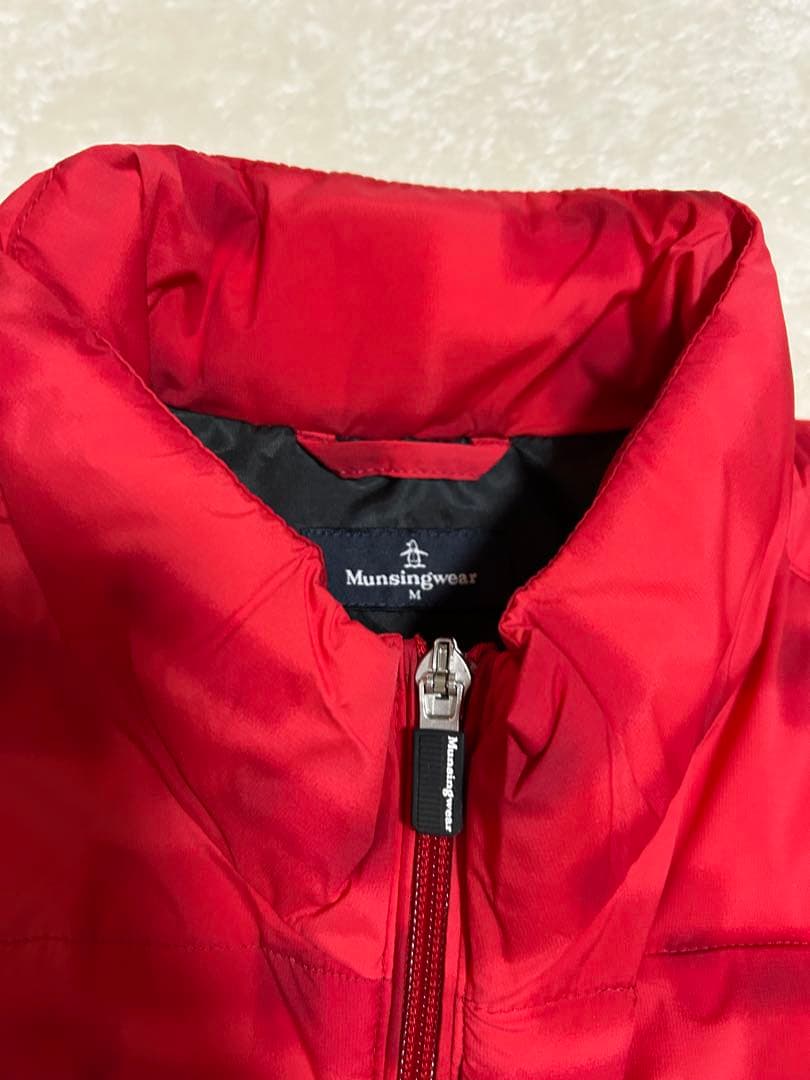 値下 Munsingwear 幾何学模様 ジャケット レッド