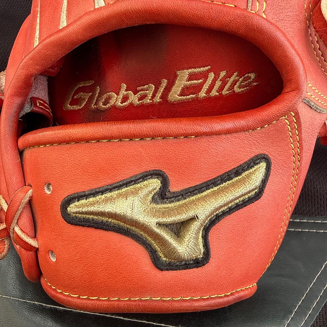 Global Elite 硬式グローブ レッド 収納袋付き
