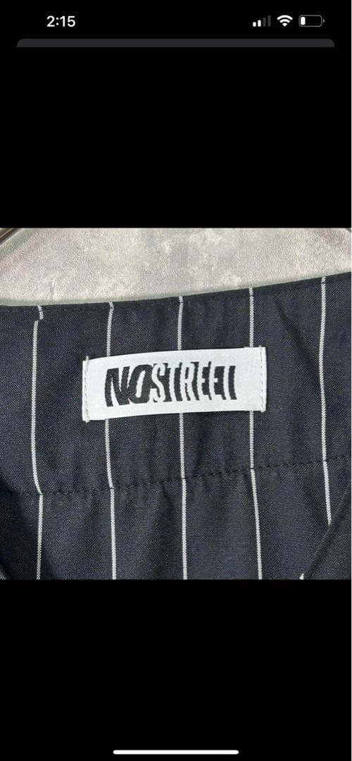 ストリート 刺繍ロゴ ベースボールシャツ ストライプ 黒 HIPHOP