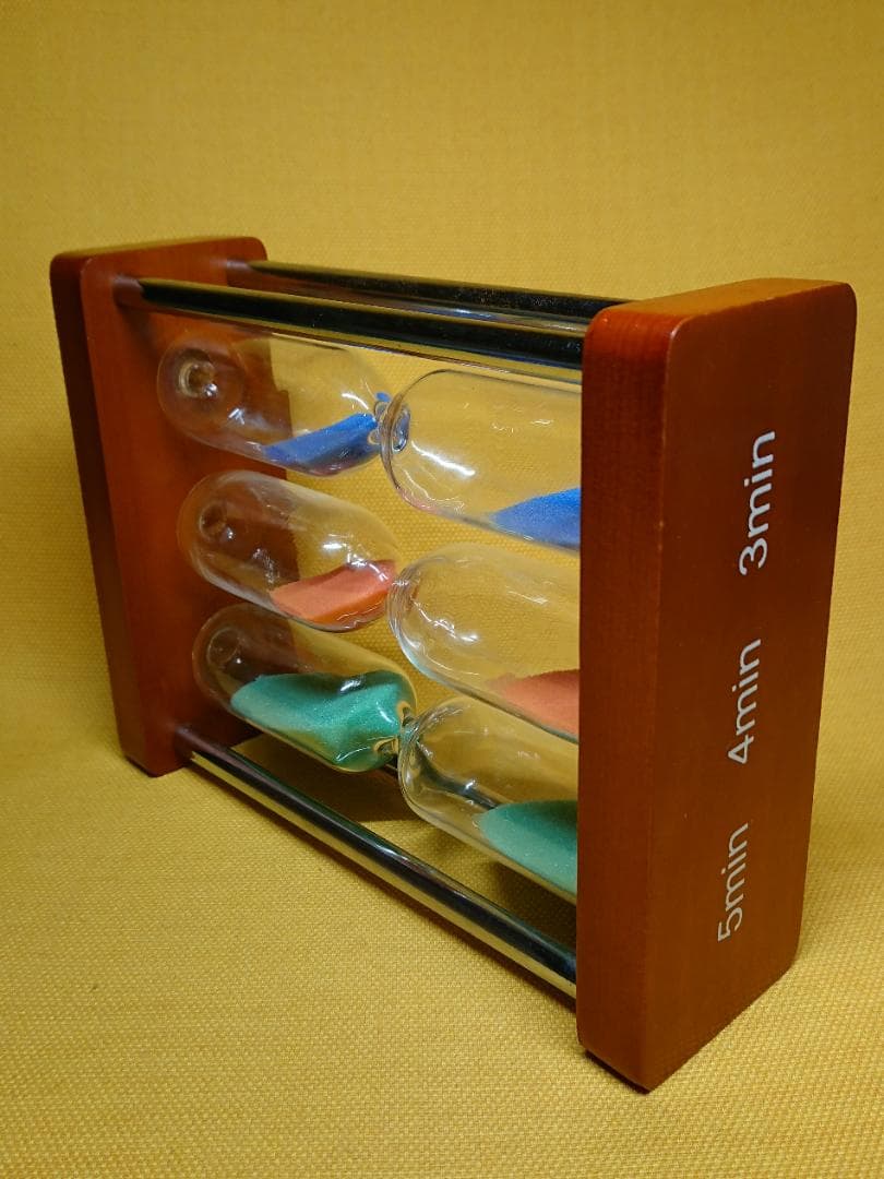 【美品】砂時計　3分4分5分　木枠　置物　インテリア　工芸品　美術品　A1347