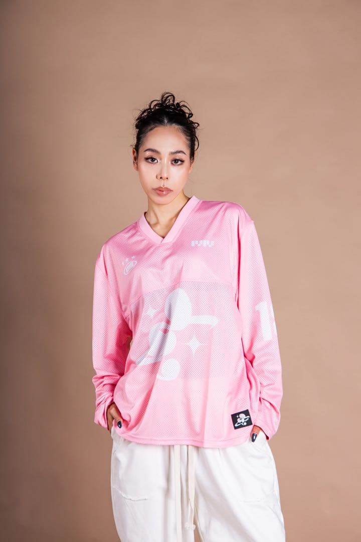 1818 MESH TEAM L/S TEE pink メッシュ ユニフォーム