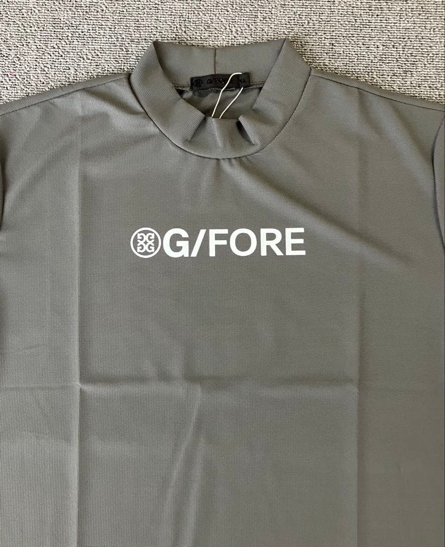 G/FORE ジーフォア XLサイズ モックネックT-シャツ グレー