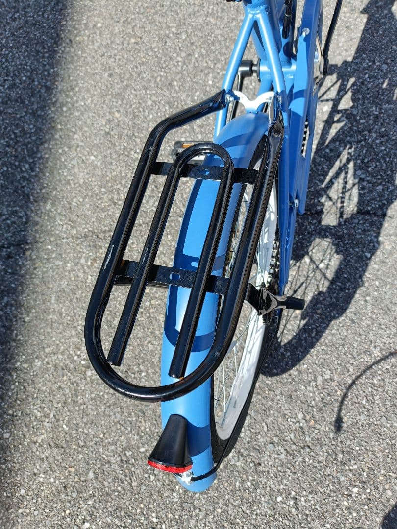 折りたたみ自転車 青 前バスケット付き（購入したばかり）