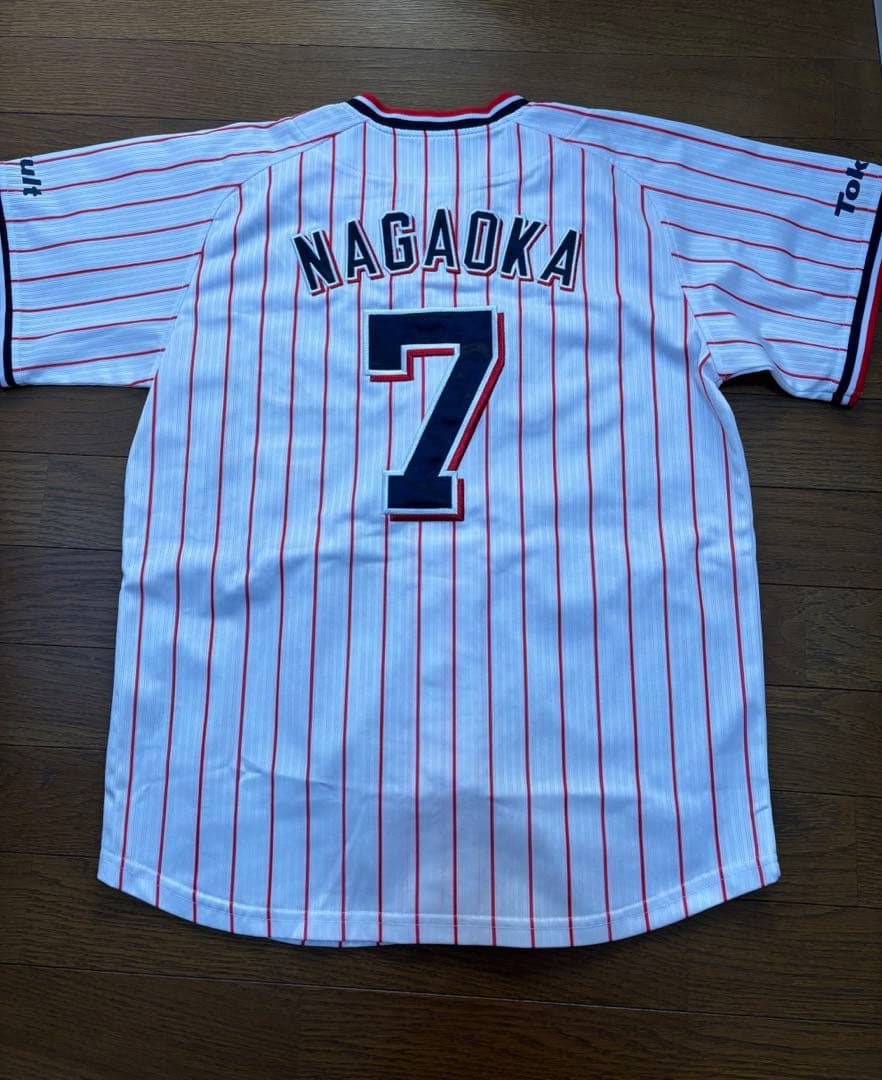 長岡秀樹　東京ヤクルトスワローズ　公式レプリカユニフォーム　Sサイズ