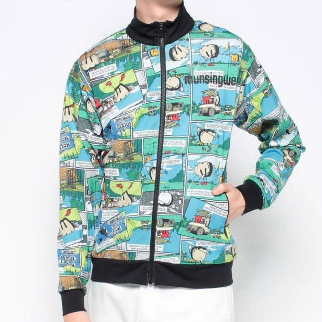 極美品　Munsingwear　ENVOY コミック柄 メッシュアウター　LL