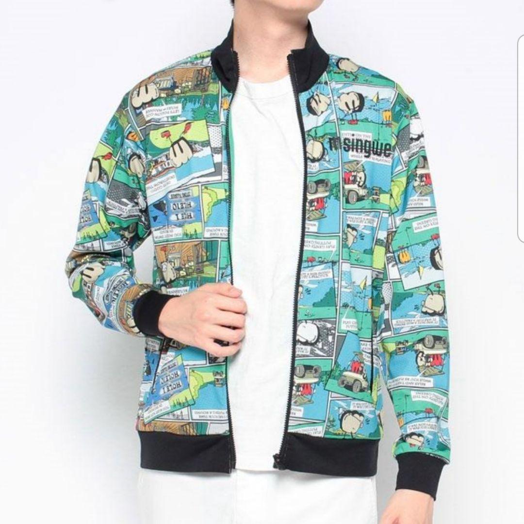 極美品　Munsingwear　ENVOY コミック柄 メッシュアウター　LL