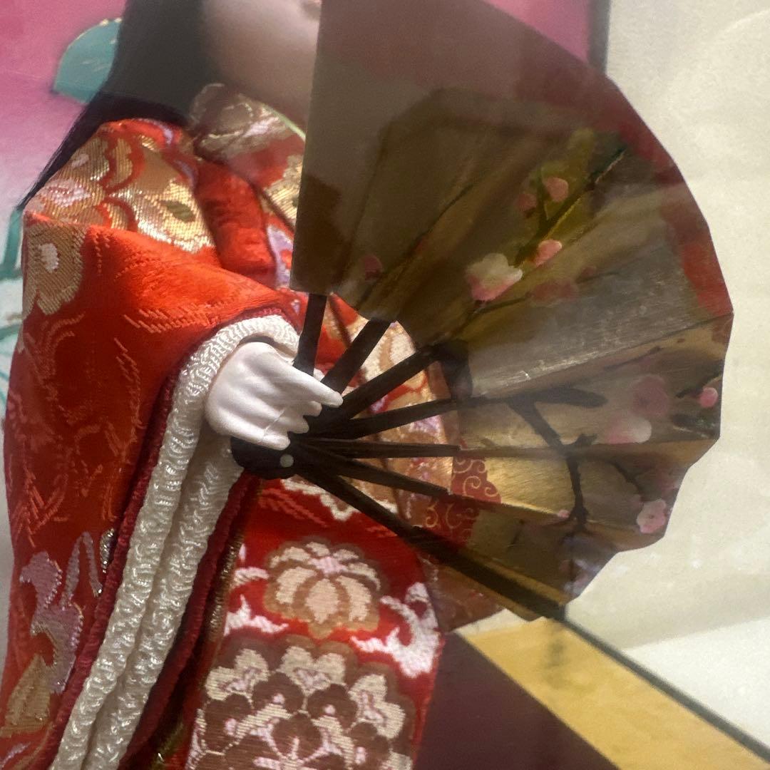 【閉店セール】 桃山作 桜山 日本人形 ガラスケース入り 市松人形