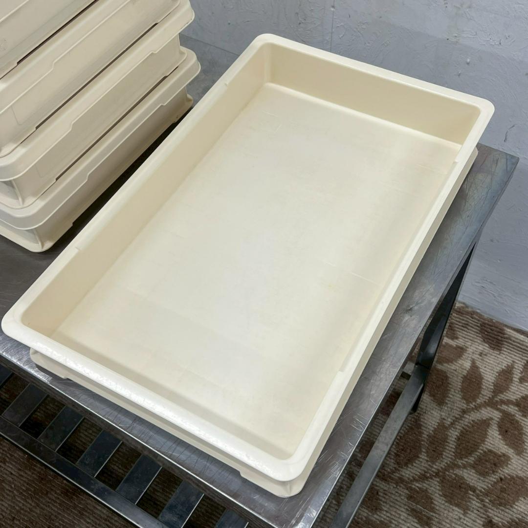 ８セット 番重 フードコンテナ （大） アイボリー 350×570×75 浅型