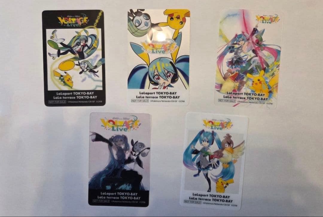 当日配送ポケモン 初音ミク ポケミクライブ ららぽーとクリアカード 5種4セット