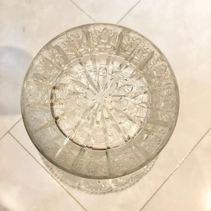 #32 ボヘミア　ガラス　花瓶　Bohemia ハンドカット　クリスタル　花器