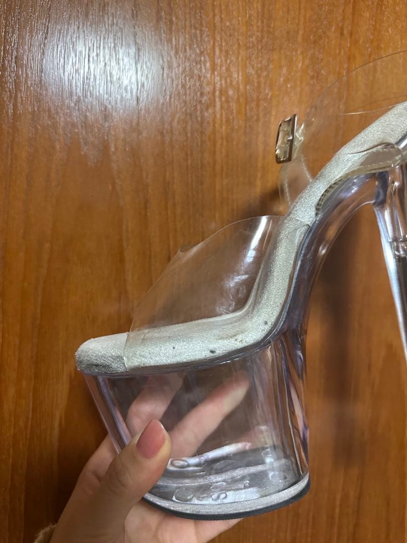 peaser クリアヒール サイズ6 22.5〜23cm ポールダンス