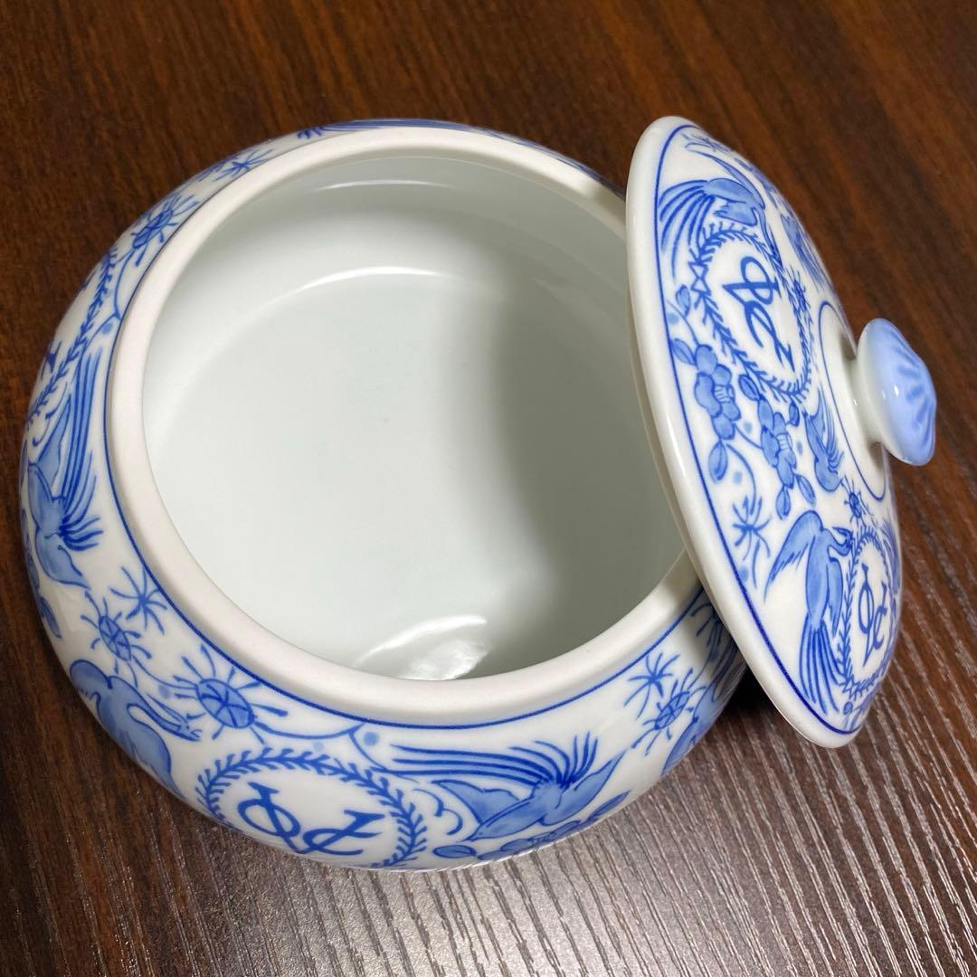 其泉　蓋付小鉢　小物入れ　　　　　　　シュガーポット　花鳥柄