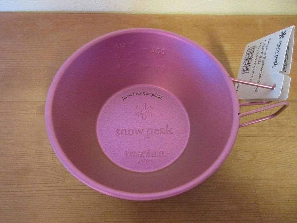 スノーピーク 　 peak　ピンク　 チタン シェラカップ 　直営限定