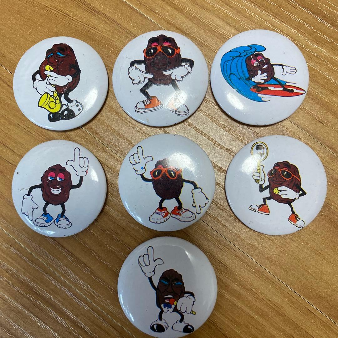 カルフォルニアレーズン ヴィンテージ缶バッチ