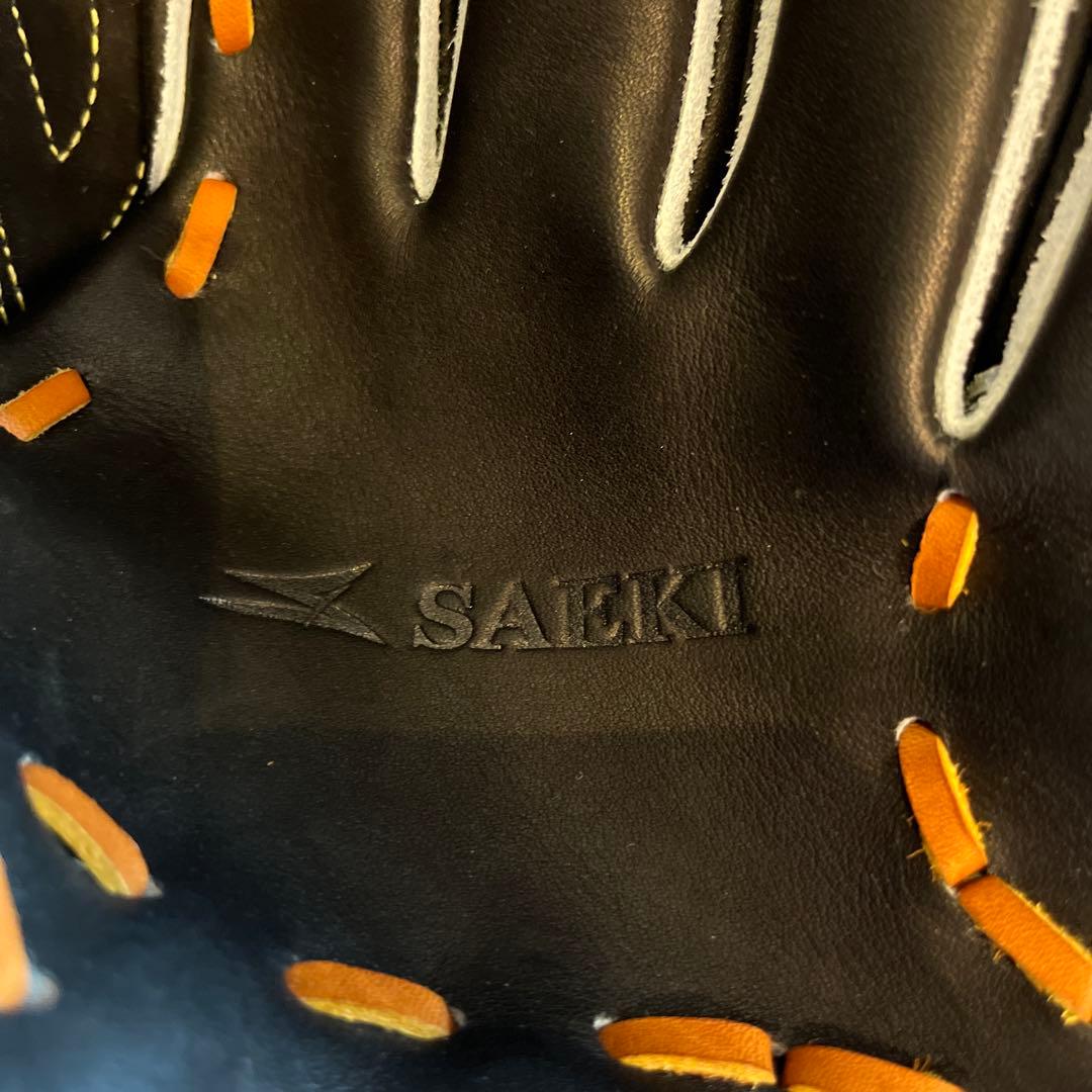 【新品・未使用】サエキスポーツ　軟式グローブ　外野手用　袋付き　刺繍なし