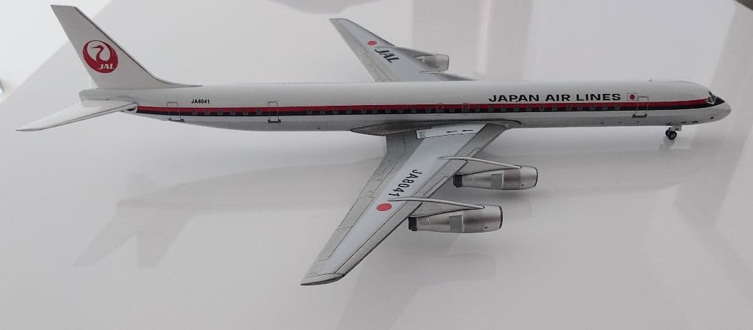 【稀少】日本航空 DC-8-61鶴丸塗装 JA8041 1/200