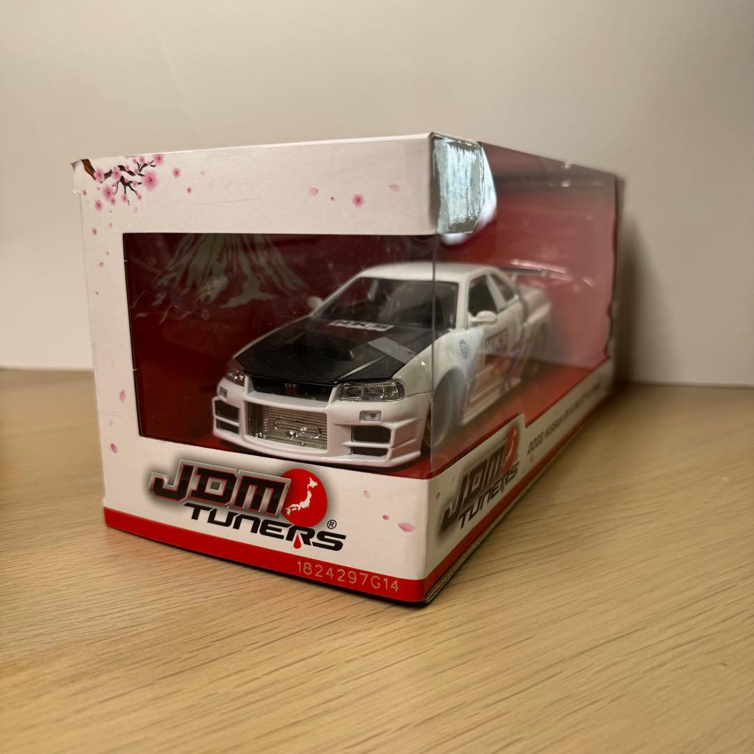 新品未開封 JDMスカイライン GT-R R34 合金モデル HKS仕様